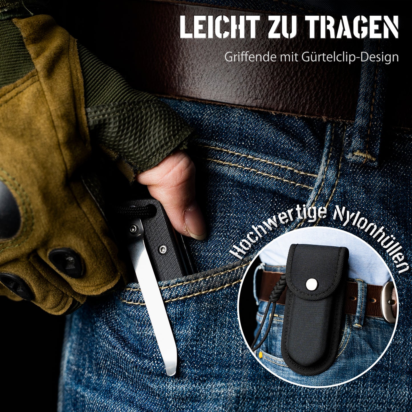 NedFoss BEAST Klappmesser, Klingenlänge 10cm aus D2 Stahl Taschenmesser mit G10 Griff, Einhandmesser mit Liner Lock & Kugellager, Outdoor Messer mit Clip, Survival Messer für Sammlung & Geschenk