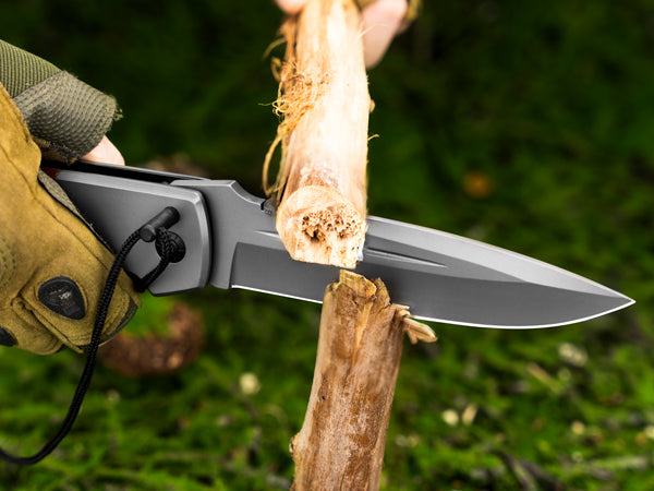 NedFoss DA52 Klappmesser,  Grosses Taschenmesser mit 13cm Klinge, Universal Outdoor Klappmesser, Einhandmesser