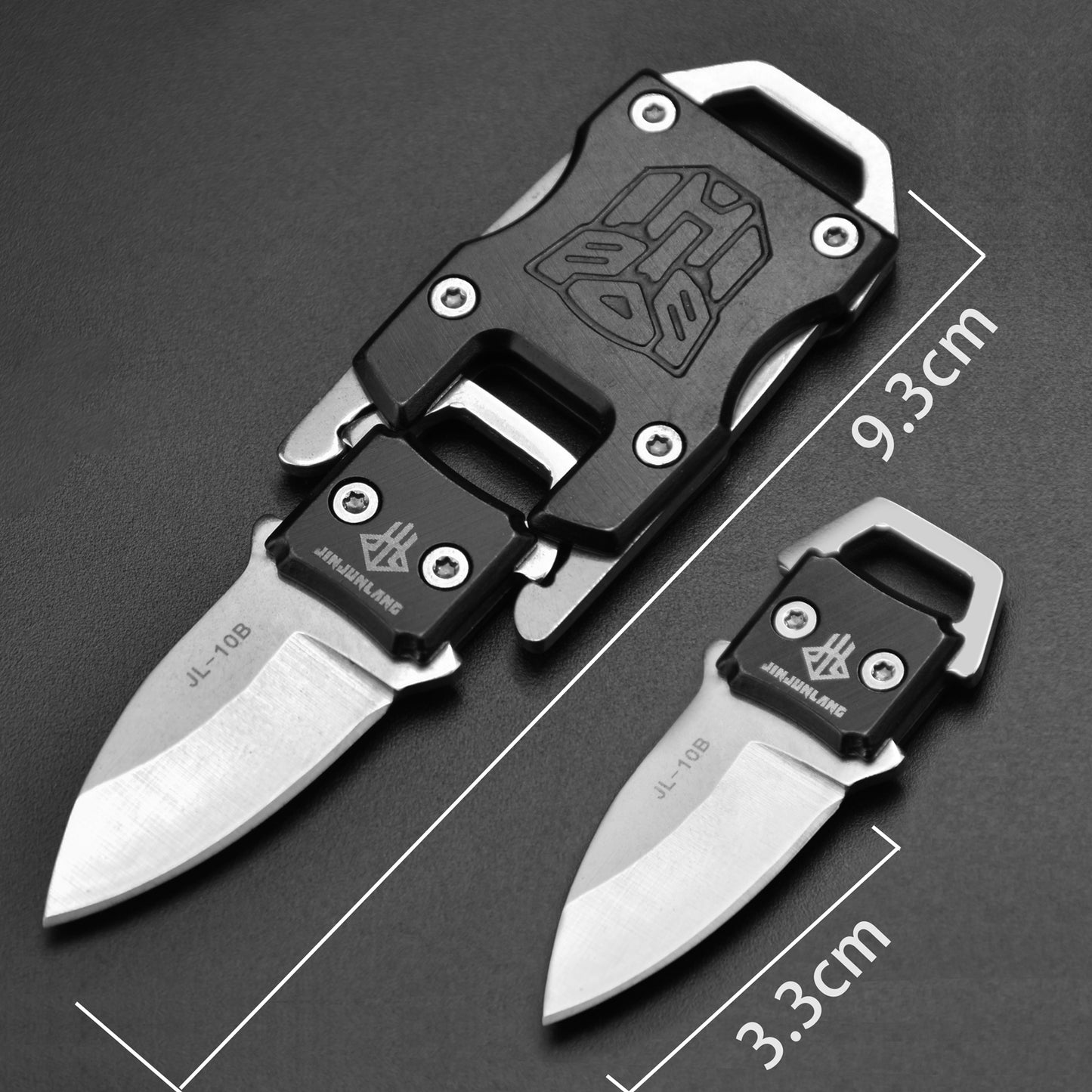 NedFoss Messer Outdoor Mini Klein EDC Taschenmesser schlüsselanhänger Taschenwerkzeug Gürtelmesser (schwarz)