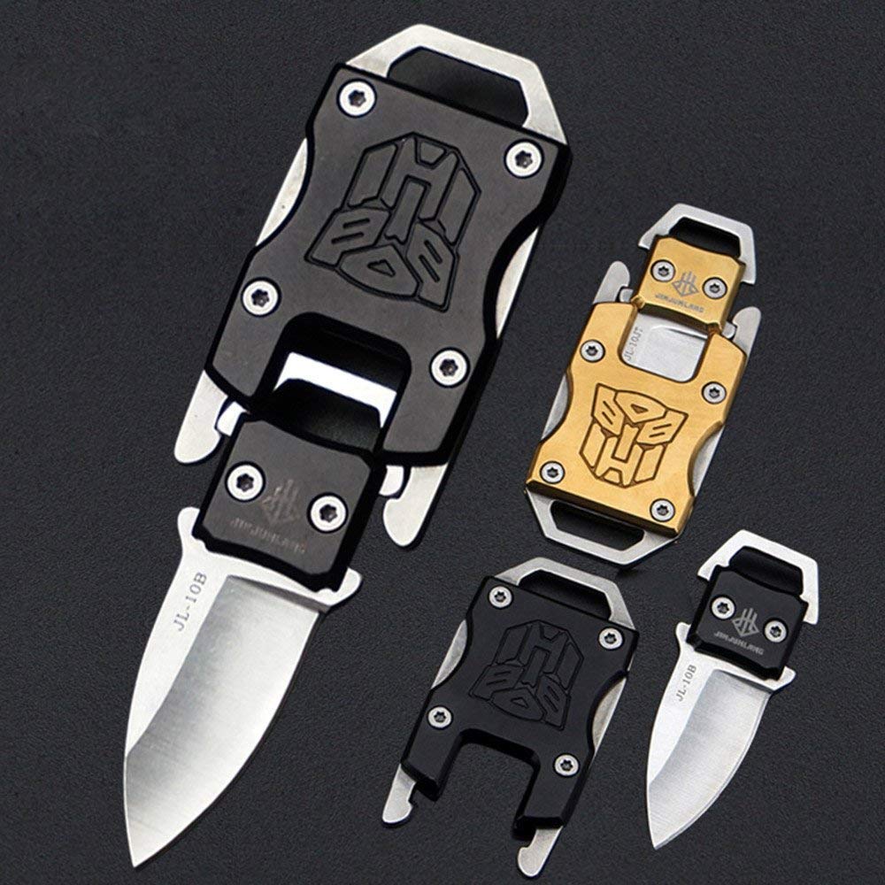 NedFoss Messer Outdoor Mini Klein EDC Taschenmesser schlüsselanhänger Taschenwerkzeug Gürtelmesser (schwarz)