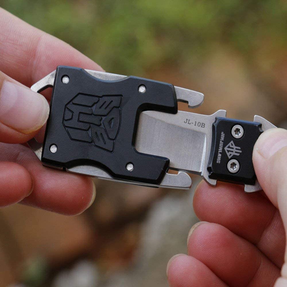 NedFoss Messer Outdoor Mini Klein EDC Taschenmesser Taschenwerkzeug Gürtelmesser (Gold) …